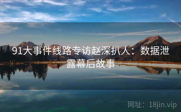 91大事件线路专访赵深扒人：数据泄露幕后故事